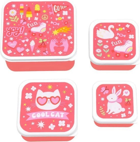 Sale Set Snackboxen Fun Roze A Little Lovely Company, ALLC B.V., Service@alittlelovelycompany.nl, Nieuw, Duinkerkenstraat 3B 9723 BN Groningen