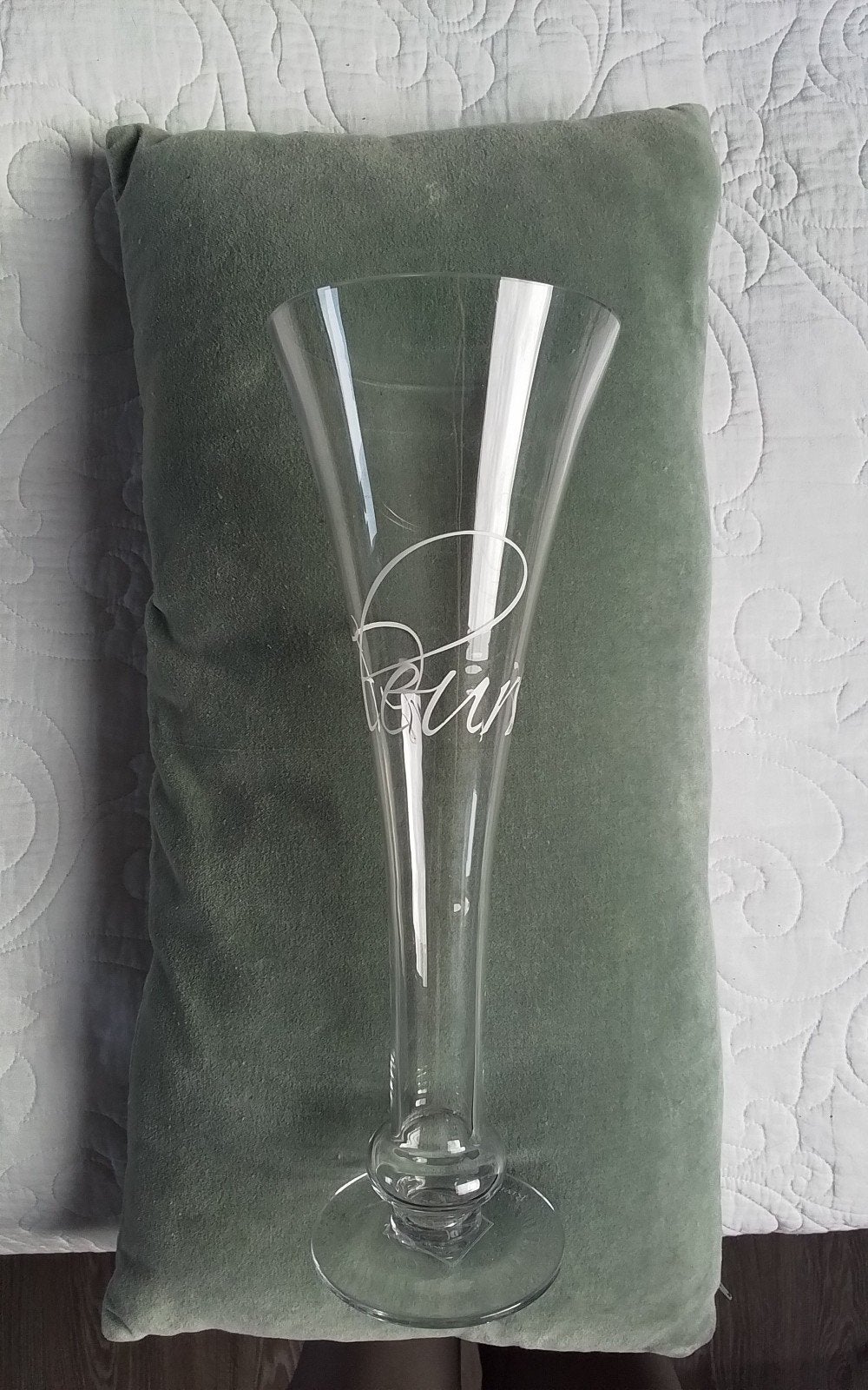 Prachtige Rivièra Maison vaas, Op voet, Transparant, Ophalen of Verzenden, 33 cm