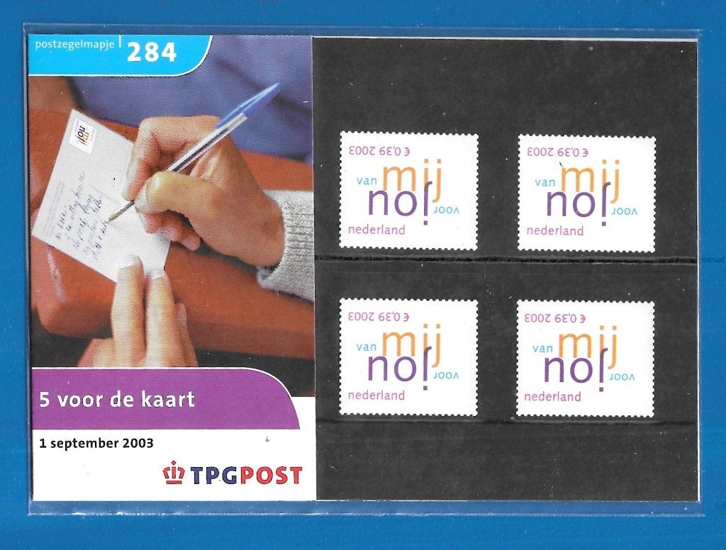 Postzegelmapje 284 - 5 voor de Kaart 2003, Postzegels en Munten, Postzegels | Nederland, Verzenden, Na 1940, Postfris