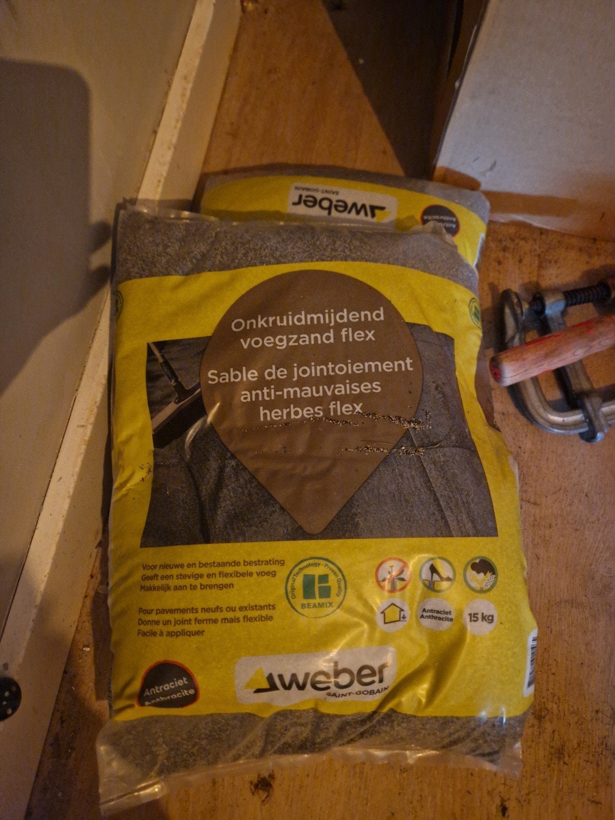 Weber Onkruidmijdend Voegzand Flex Antraciet 15 kg, Ophalen, Overige materialen, Overige typen, Nieuw