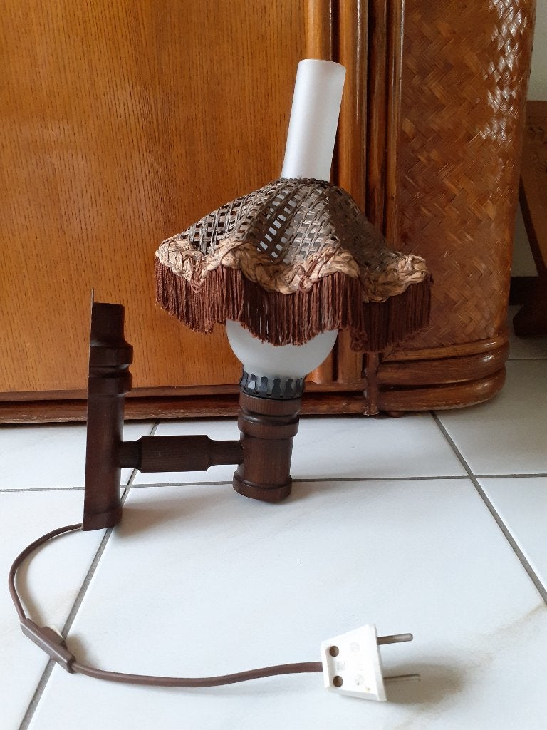 Wandlamp, donkerbruin, Gebruikt, Bruin, E14 (klein), Ophalen of Verzenden