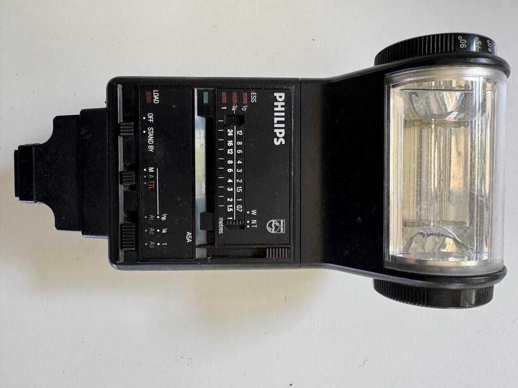 Philips P360 Flash - Vintage Camera Flitser, Audio, Tv en Foto, Fotografie | Flitsers, Ophalen, Gebruikt, Overige merken, Kantelbaar