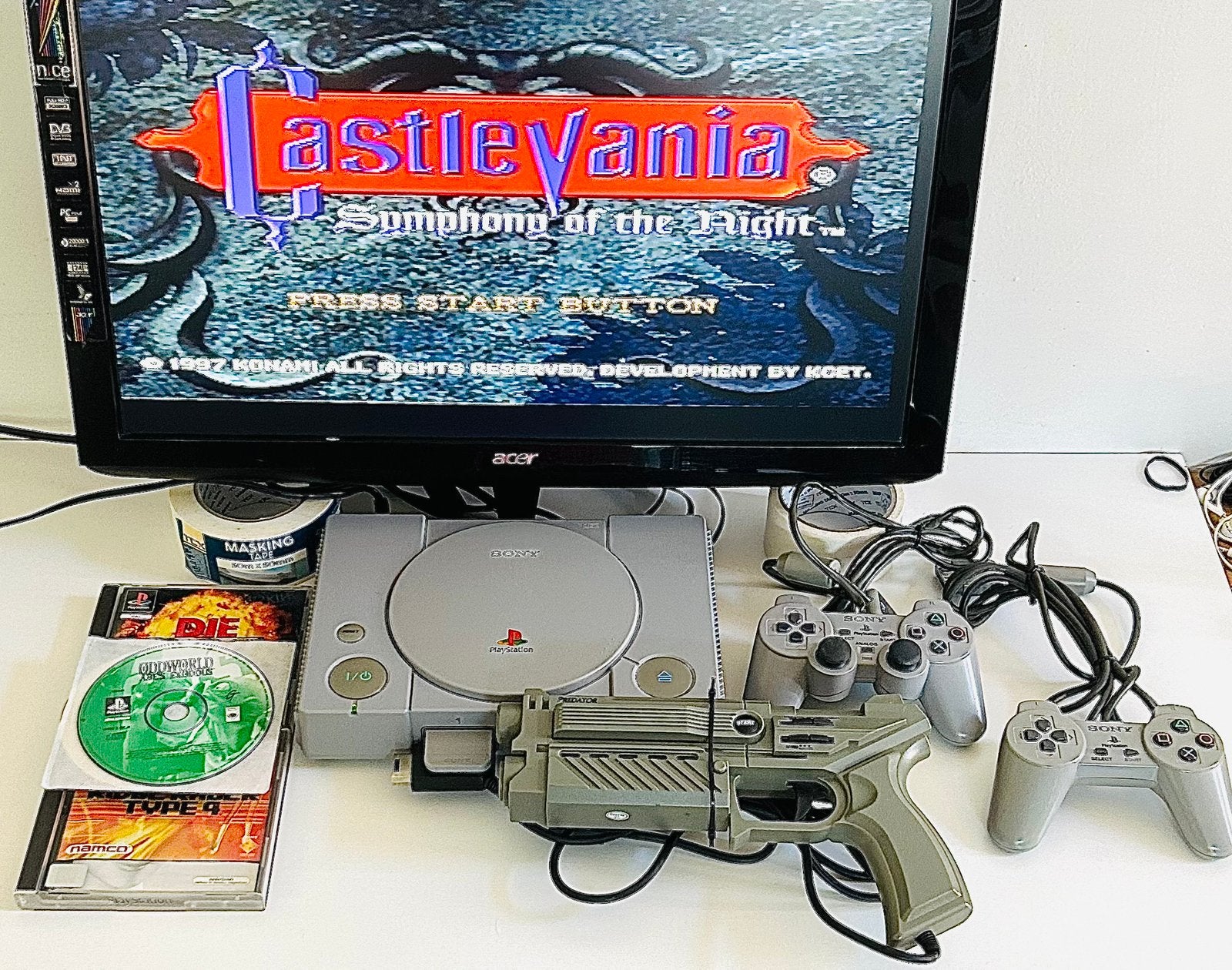 | PlayStation 1 | Games | Accessoires |, Ophalen of Verzenden, Zo goed als nieuw, Met 2 controllers, Met games