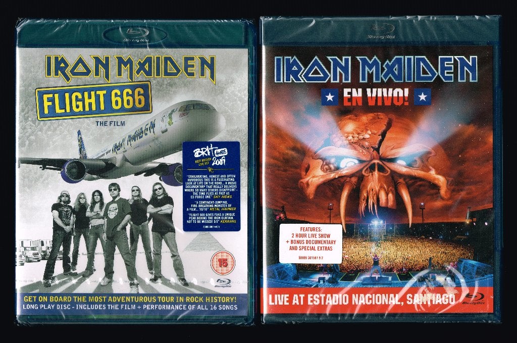 Iron Maiden 2-disc BLU RAY Flight 666 + En Vivo !, Ophalen of Verzenden, Nieuw in verpakking, Muziek en Concerten