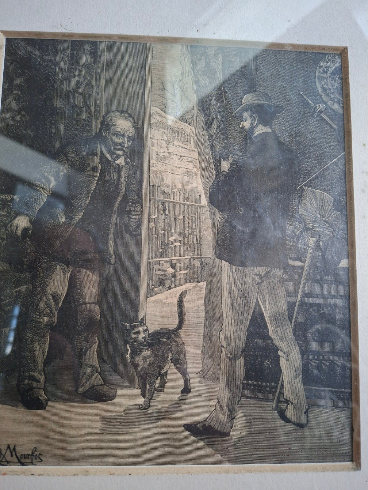 Antieke houtgravure Ludovic Mouchot (1883), Ophalen of Verzenden