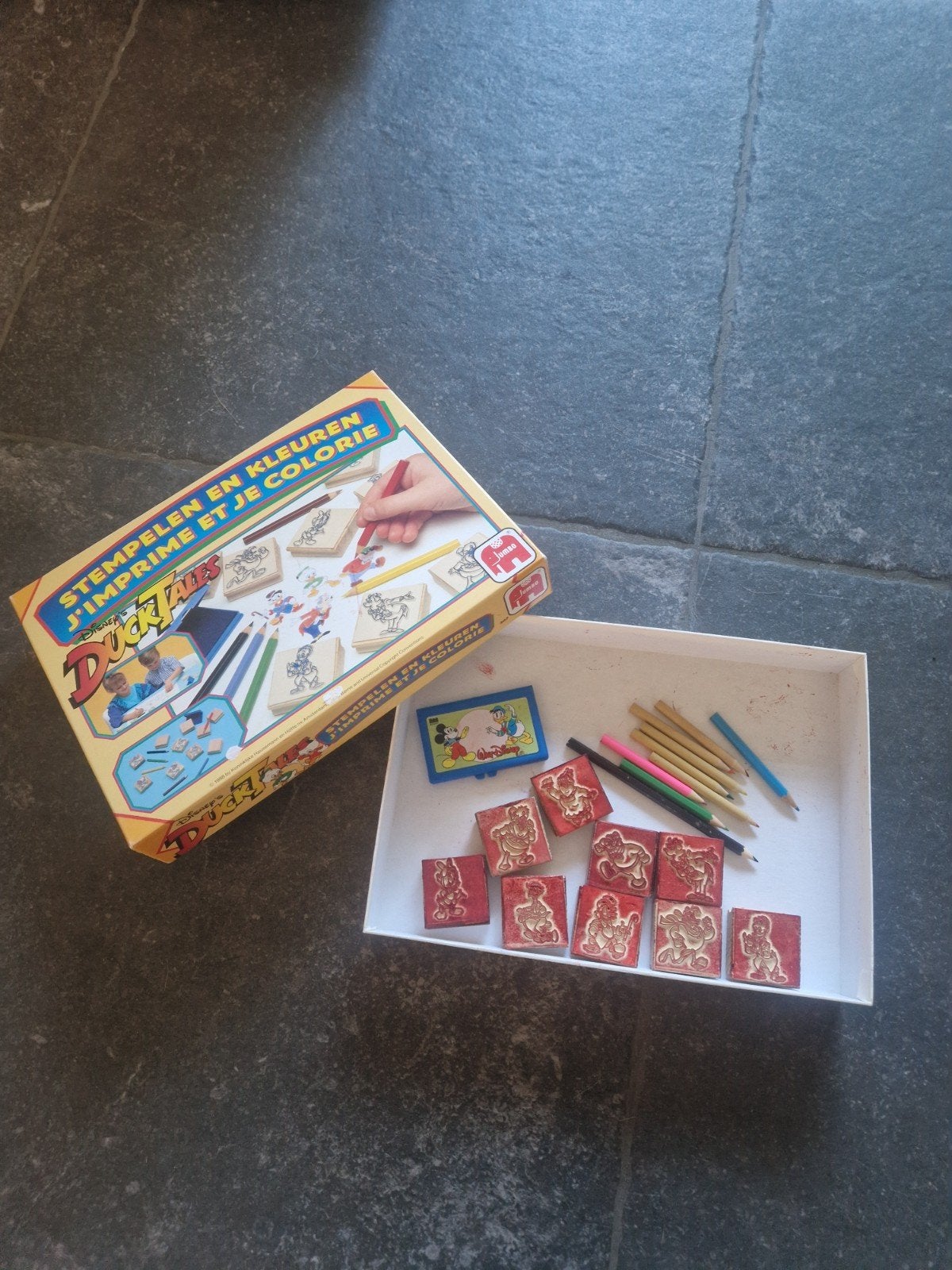 Vintage Ducktales Stempelset '90 - Inclusief Extra Stempels, Ophalen of Verzenden, Gebruikt, Knutselen