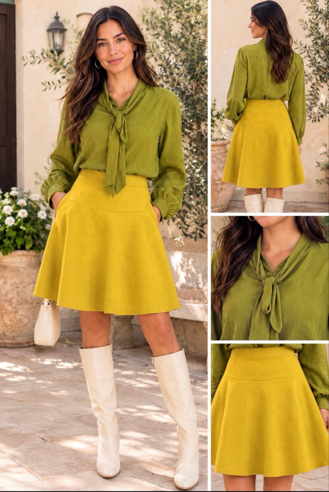 Cos rok met Expresso bloesje, maat 38-40, Kleding | Dames, Maat 38/40 (M), Verzenden, Zo goed als nieuw, Boven de knie