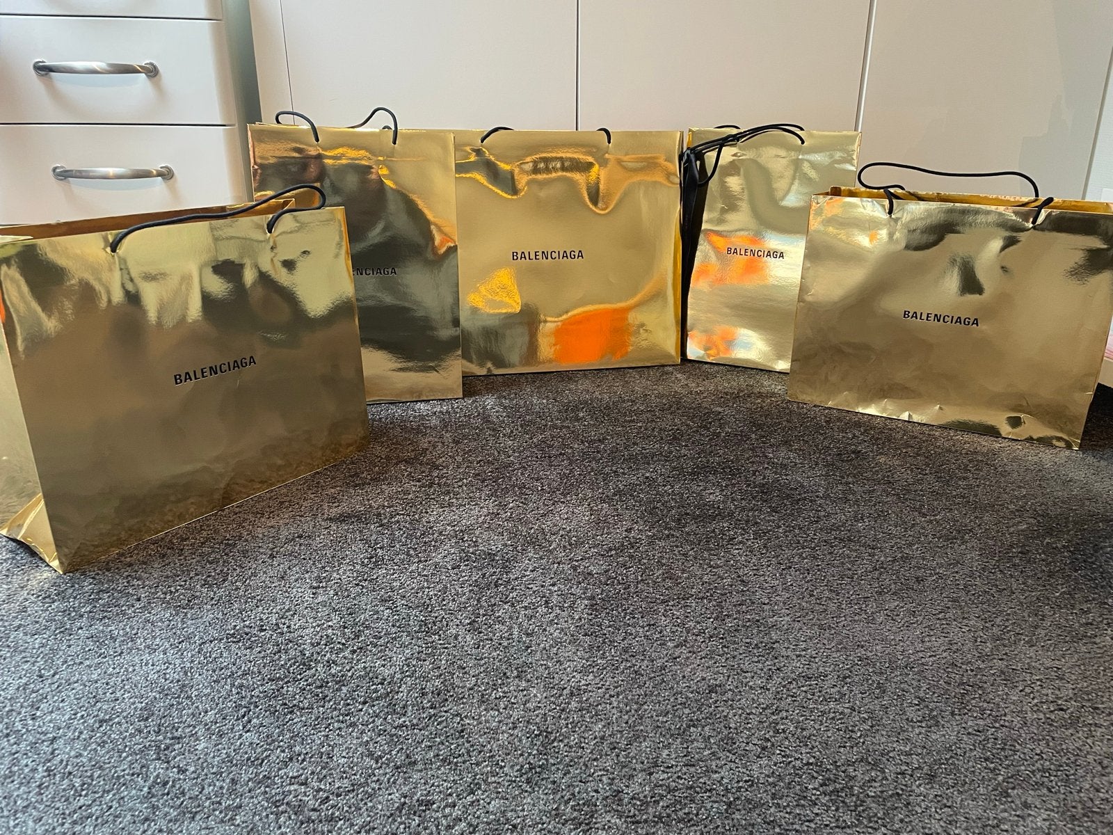 Balenciaga kartonnen shopping bags, Ophalen, Gebruikt