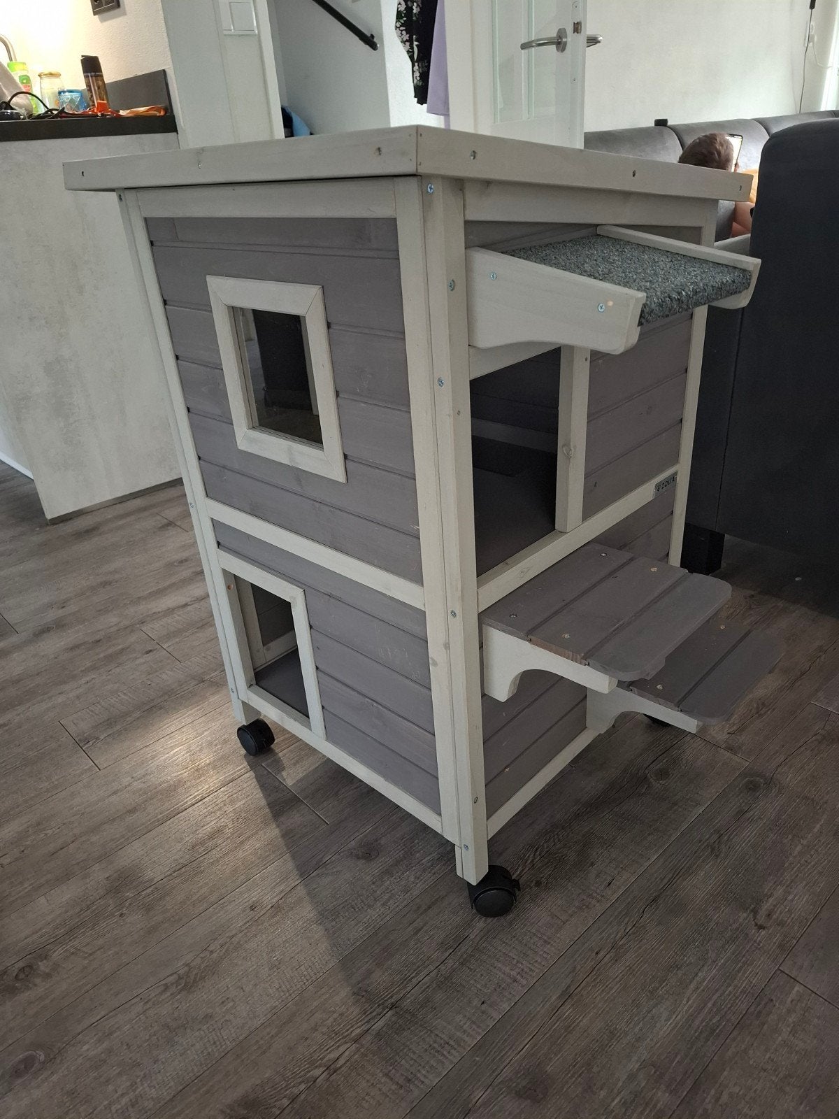 Kattenhuis, Dieren en Toebehoren, Katten-accessoires, Ophalen, Zo goed als nieuw