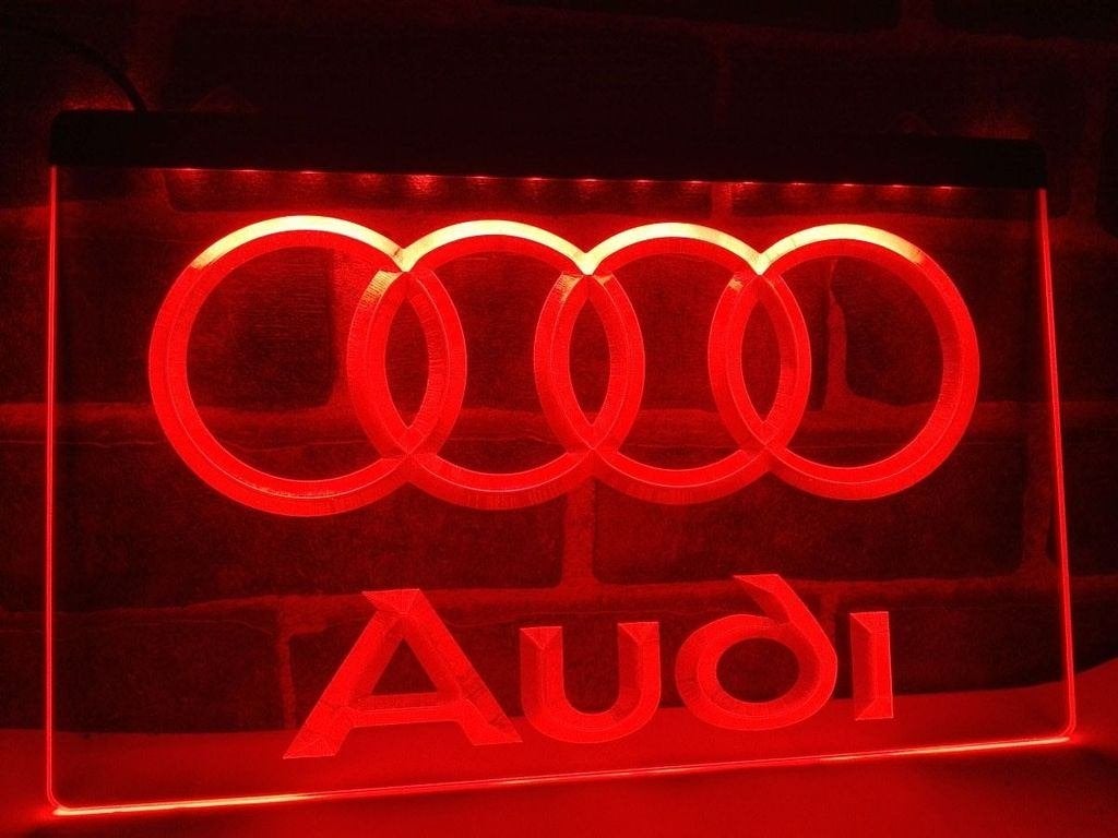 Audi auto sline verlichting neon bord reclamebord lamp LED, Ophalen of Verzenden, Nieuw, Lichtbak of (neon) lamp