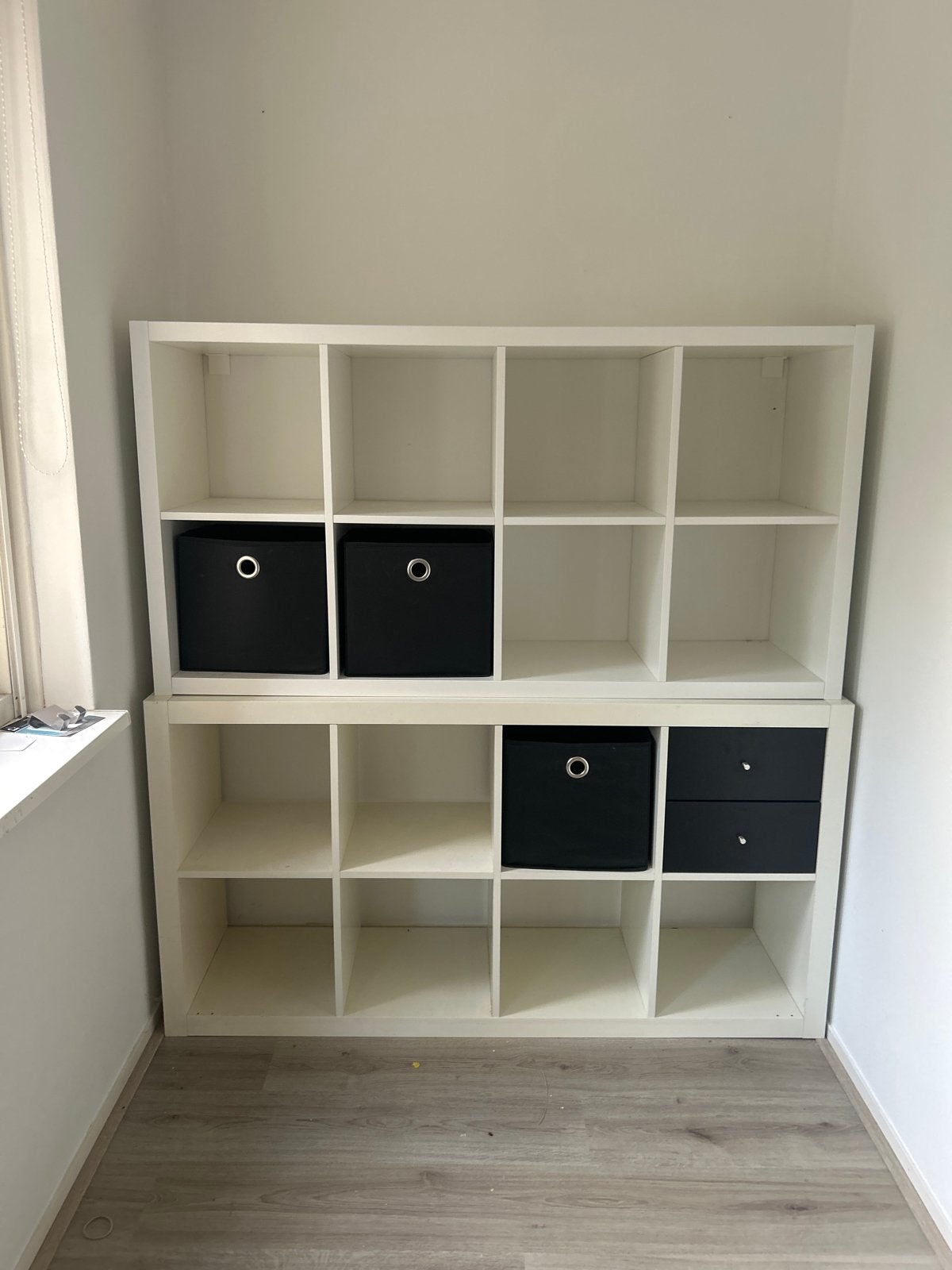 Witte Kallax kast met 8 vakken - IKEA, Huis en Inrichting, Ophalen, Met plank(en), Gebruikt, 100 tot 150 cm