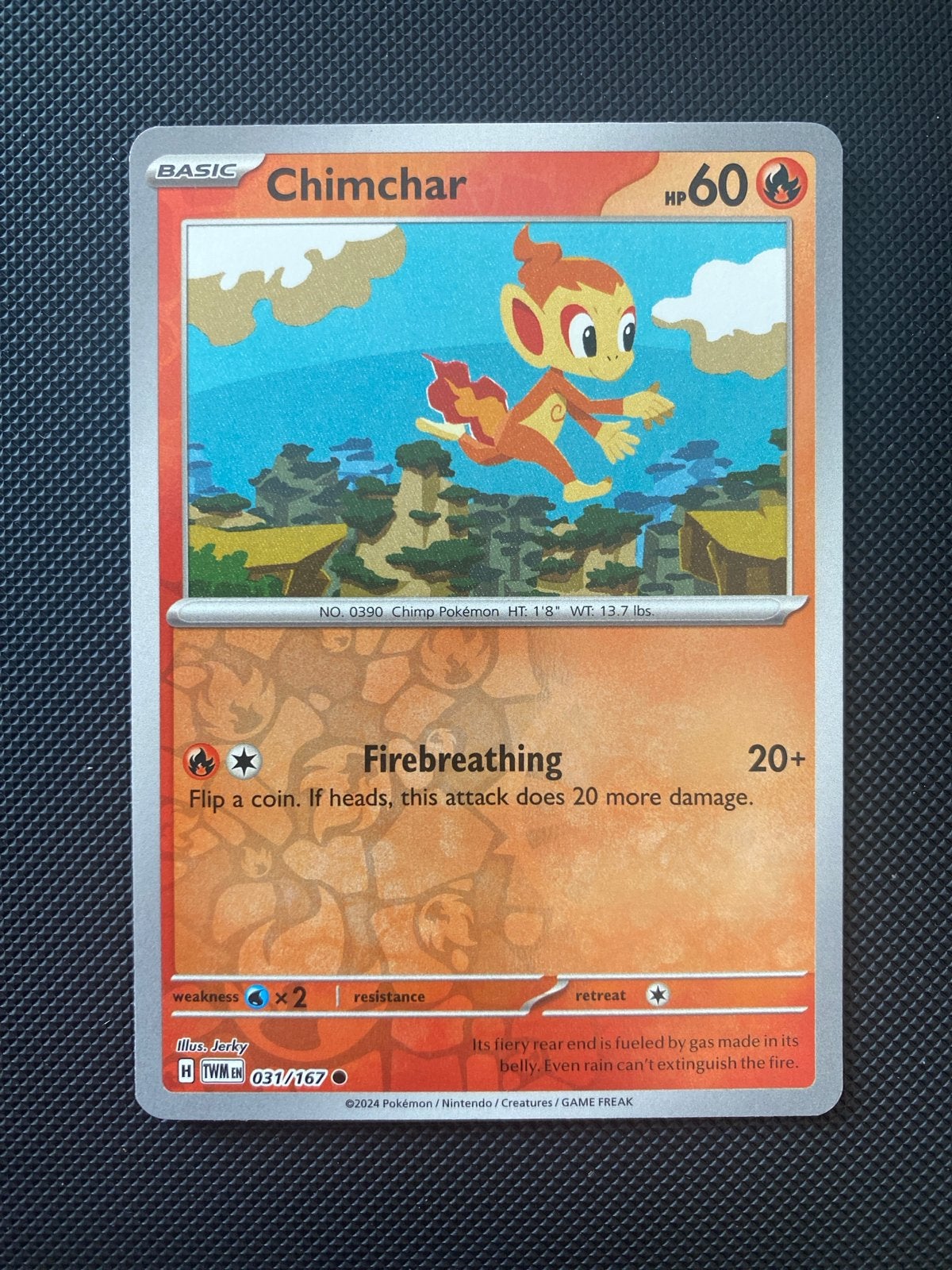 Chimchar 031/167 Reverse Holo Twilight Masquerade, Hobby en Vrije tijd, Verzamelkaartspellen | Pokémon, Ophalen of Verzenden, Zo goed als nieuw