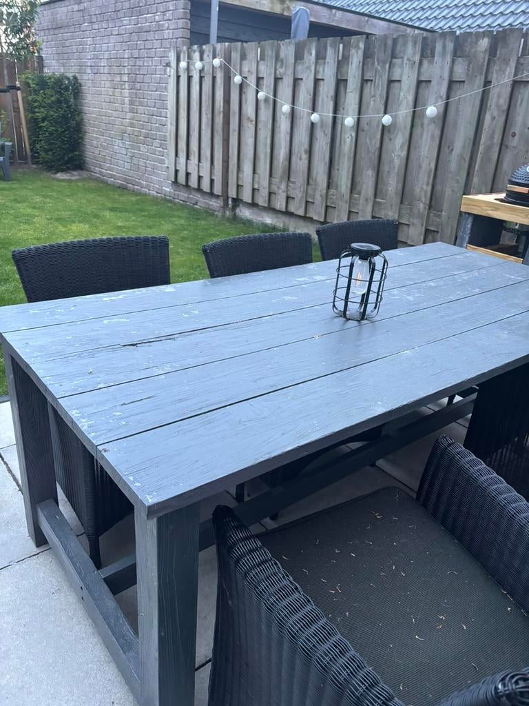 Gratis steigerhout tuintafel, Tuin en Terras, Ophalen, Zo goed als nieuw, Steigerhout