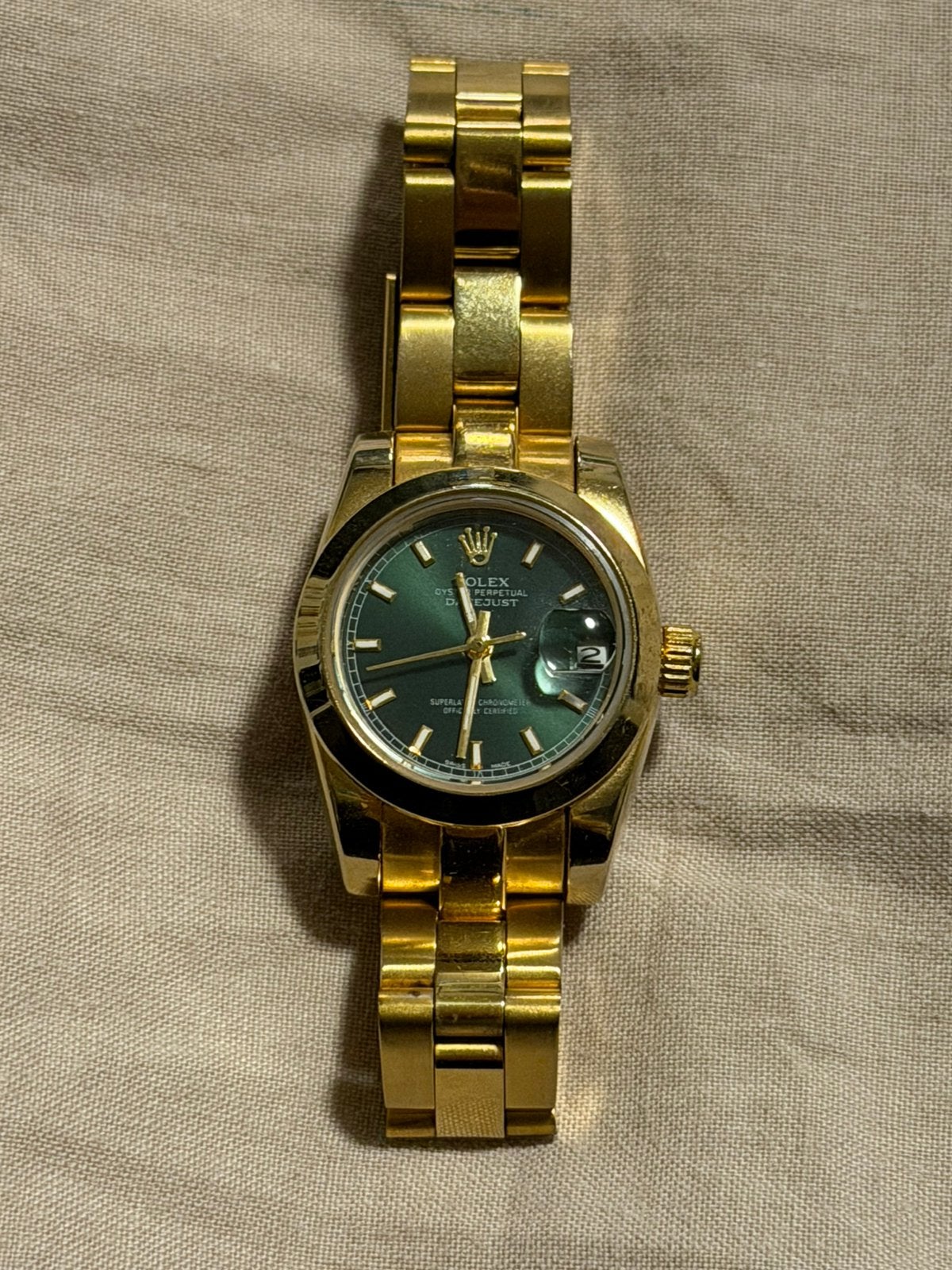 Rolex date just horloge, Gebruikt, Rolex, Polshorloge, Ophalen of Verzenden