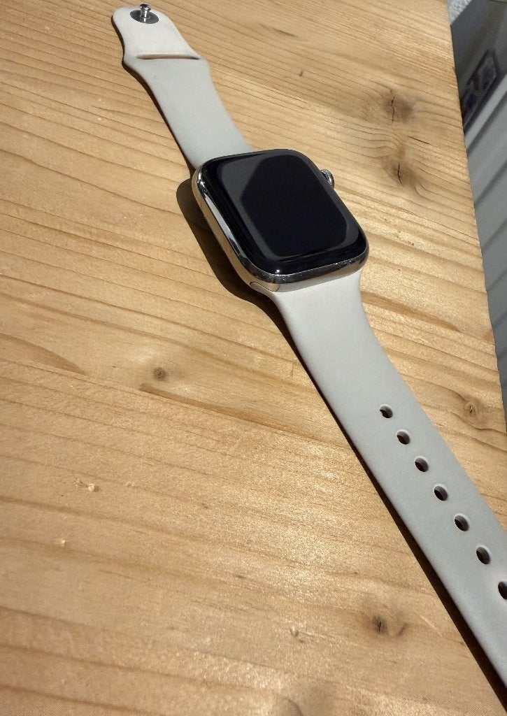 Apple Watch Series 7 45mm RVS Zilver GPS + Cellular, Gebruikt, IOS, Ophalen of Verzenden, GPS