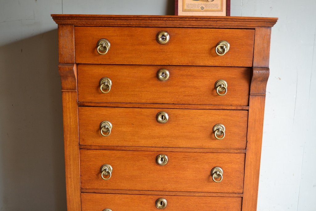 Prachtige antieke eiken houten Empire chiffoniere, ladekast., Verzenden