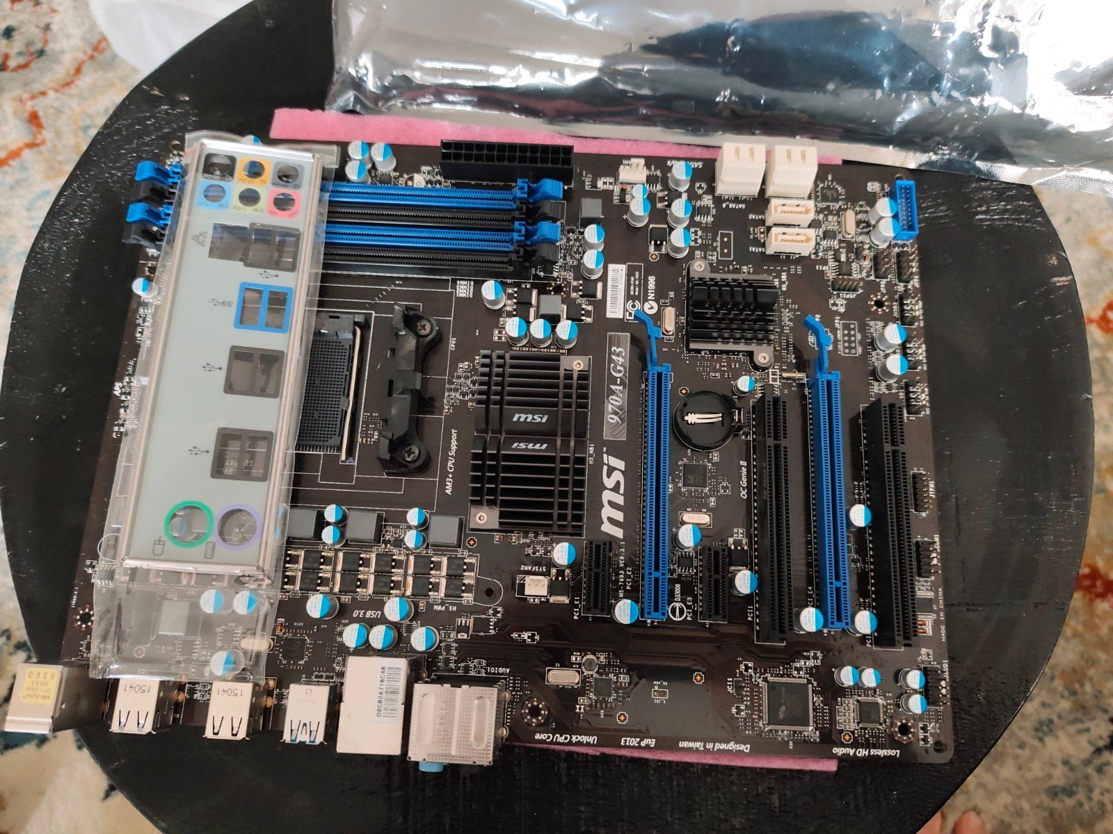 MSI 970A-G43 Moederbord, Gebruikt, DDR3, Ophalen of Verzenden, AMD