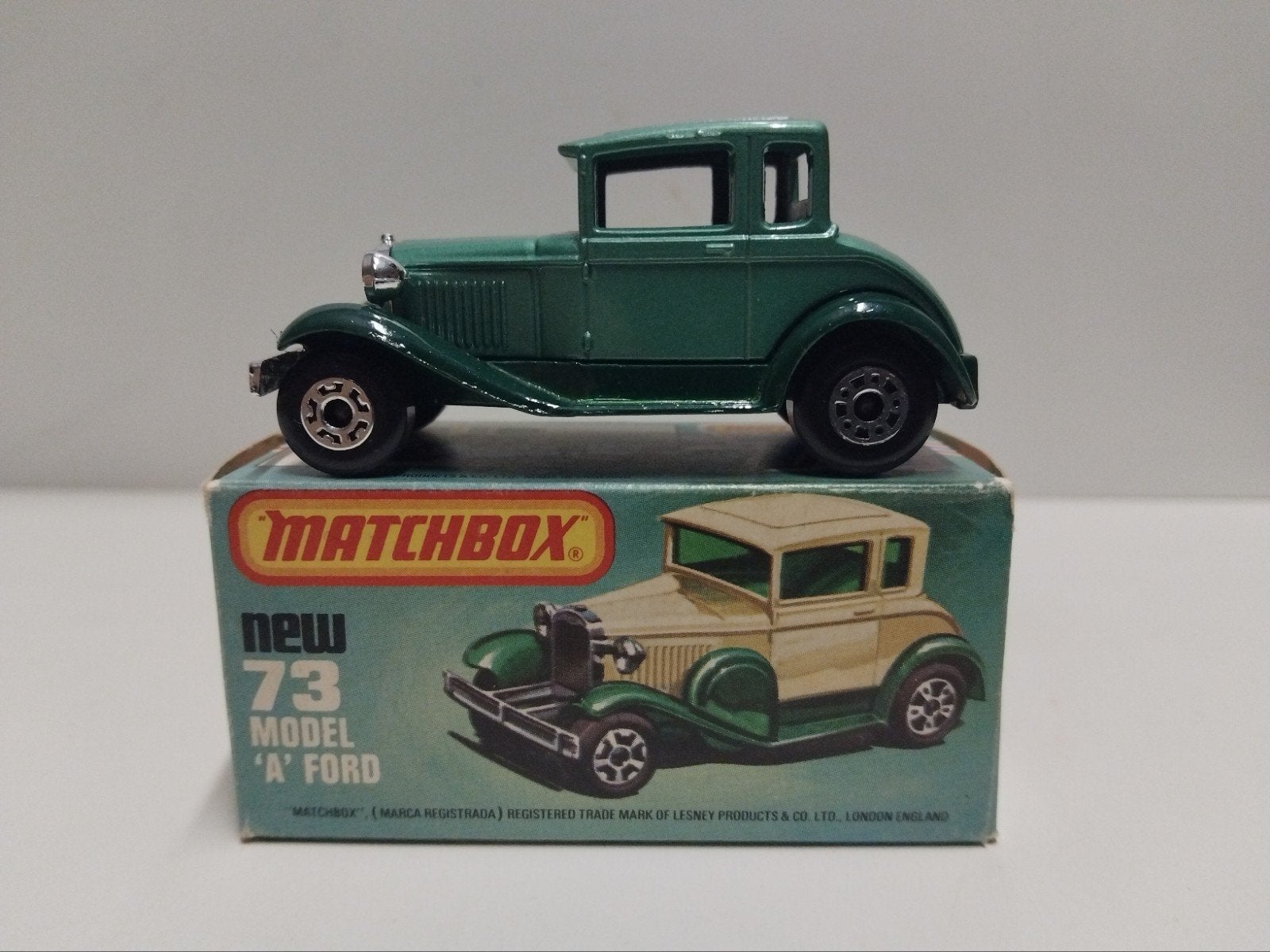 Matchbox 73 A Ford Model A groen 3INCH, Ophalen of Verzenden, Zo goed als nieuw, Auto, Matchbox