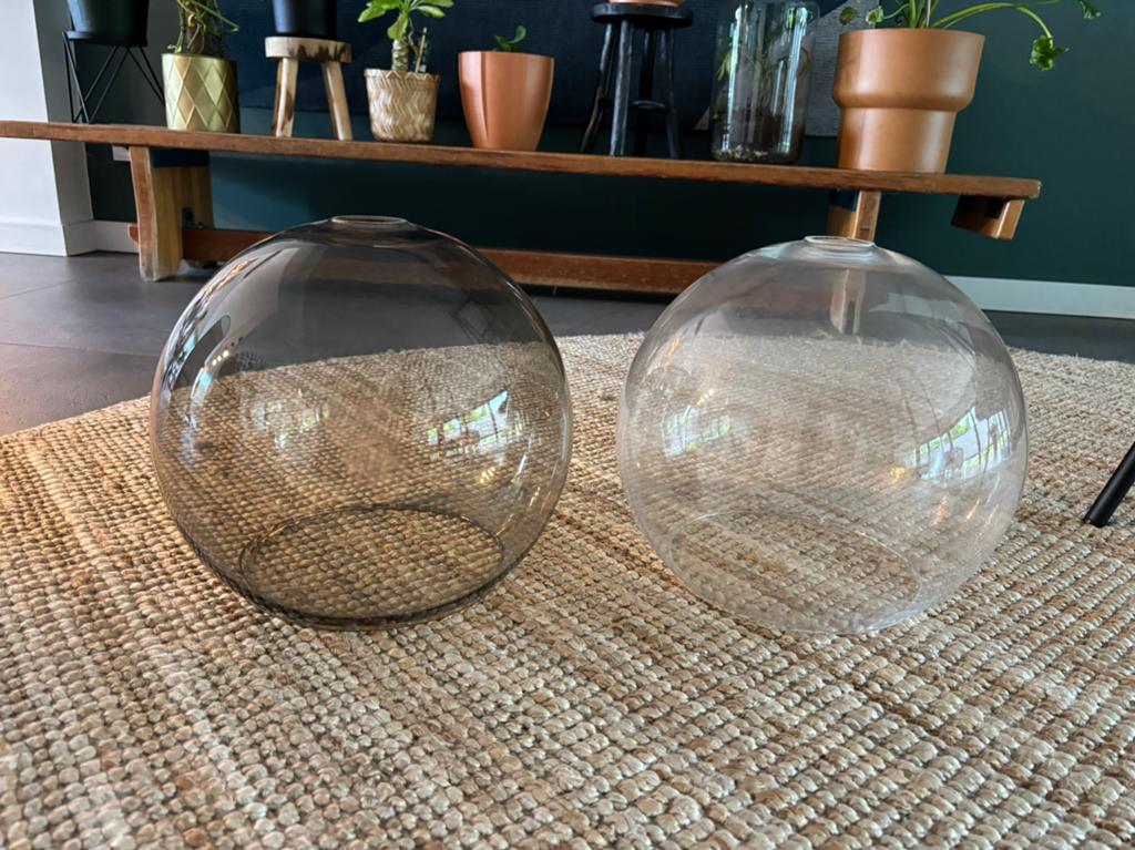 Lampenkappen glas IKEA, Ophalen of Verzenden, Nieuw, Rond, 25 tot 50 cm