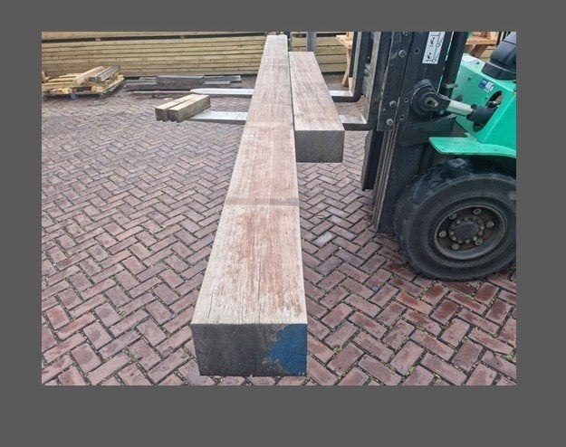 Hardhouten balken / palen 21x15 cm - nr: HB289, Tuin en Terras, Palen, Balken en Planken, Ophalen, 250 cm of meer, Balken, Hardhout