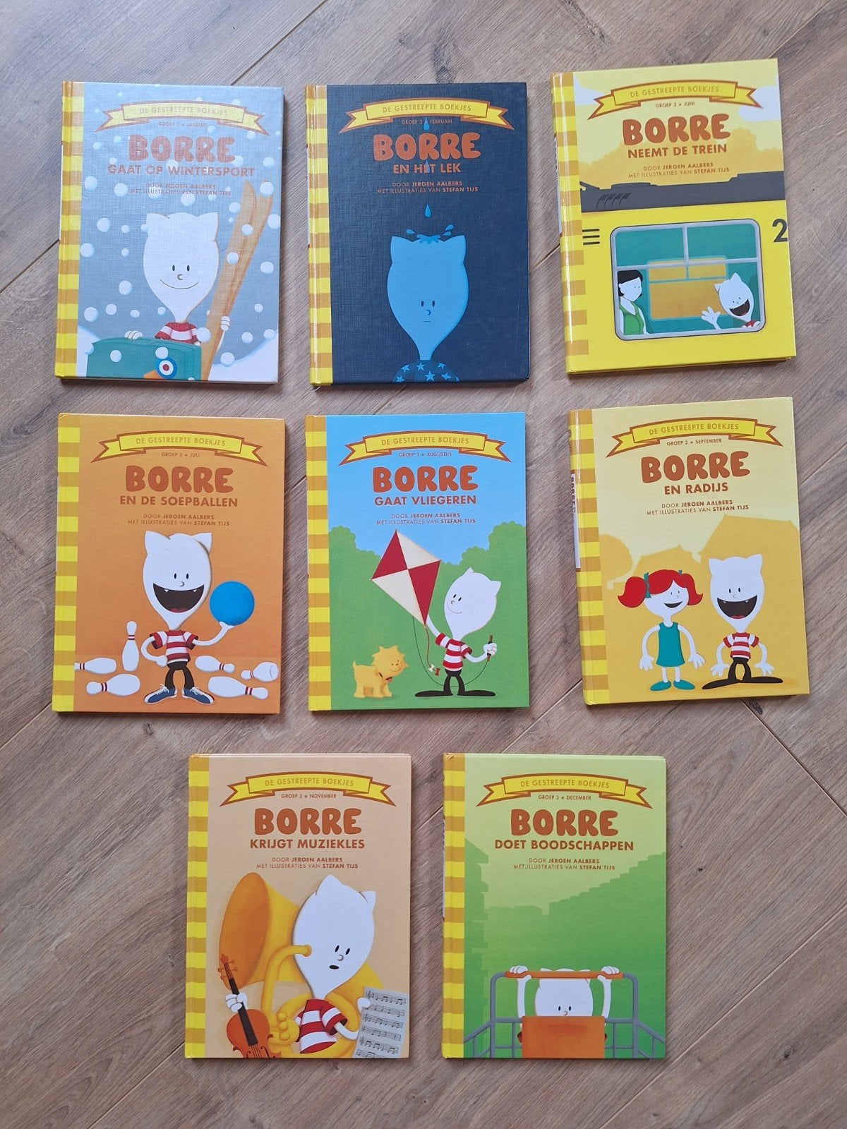 8 Borre Boeken groep 3, Ophalen of Verzenden, Zo goed als nieuw, Jeroen Aalbers, Fictie algemeen