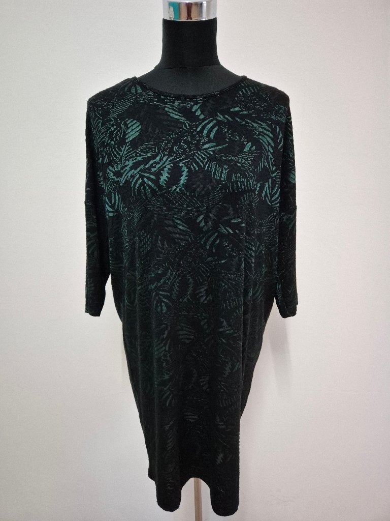 J91 - Blauw-zwarte Monki jurk maat S (1), Kleding | Dames, Jurken, Maat 38/40 (M), Blauw, Ophalen of Verzenden, Zo goed als nieuw