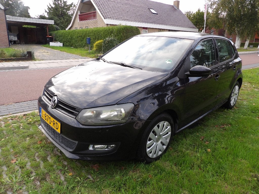 Volkswagen Polo 1.2 6V 44KW 5D My2009 2011 Zwart, Voorwielaandrijving, 40 €/maand, 1198 cc, Zwart