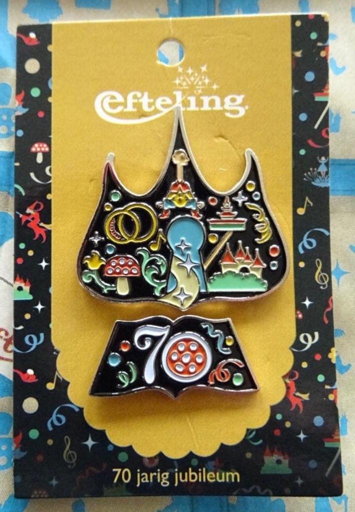 Efteling Pin, 70 jaar pin, Nieuw op Kaart, Uniek !!!, Ophalen of Verzenden, Nieuw, Overige onderwerpen, Speldje of Pin