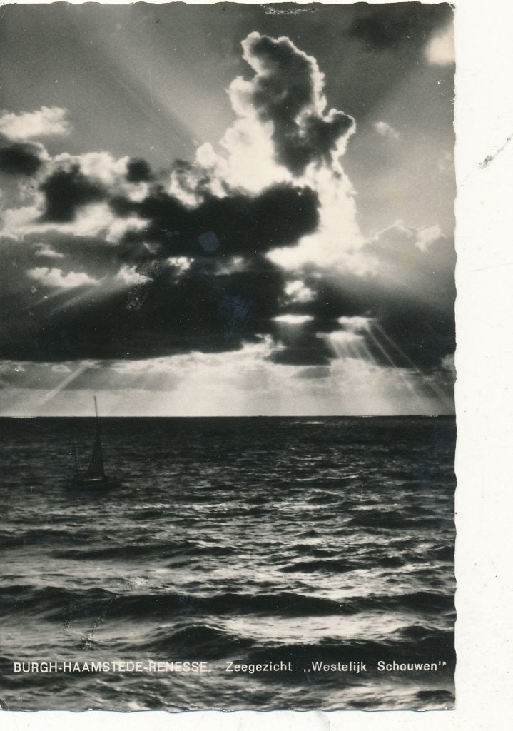 9886 Burgh Haamstede Zeegezicht westelijkschouwen, Verzenden, 1940 tot 1960, Zeeland