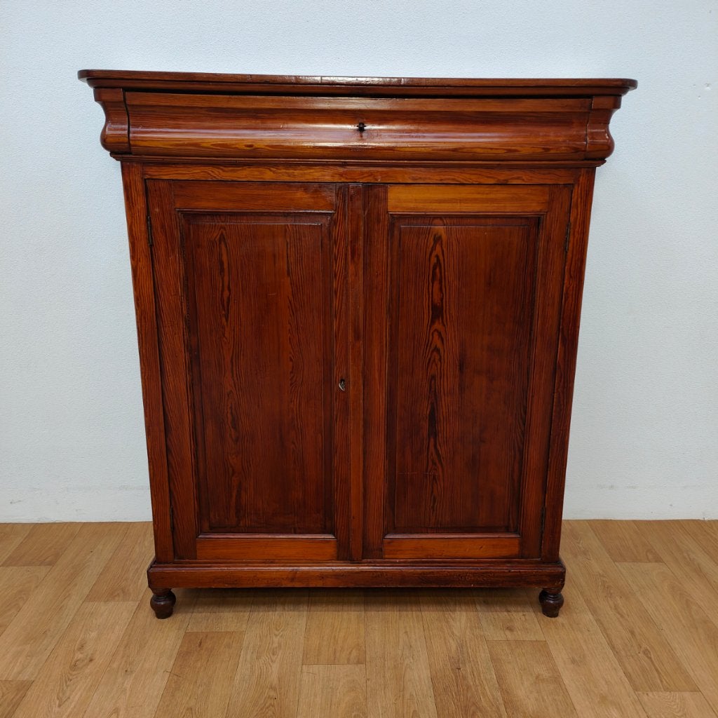 Antieke vintage Biedermeier wandkast meidenkast ladekast, Ophalen, Valkenswaard, Gebruikt, 1 of 2 laden
