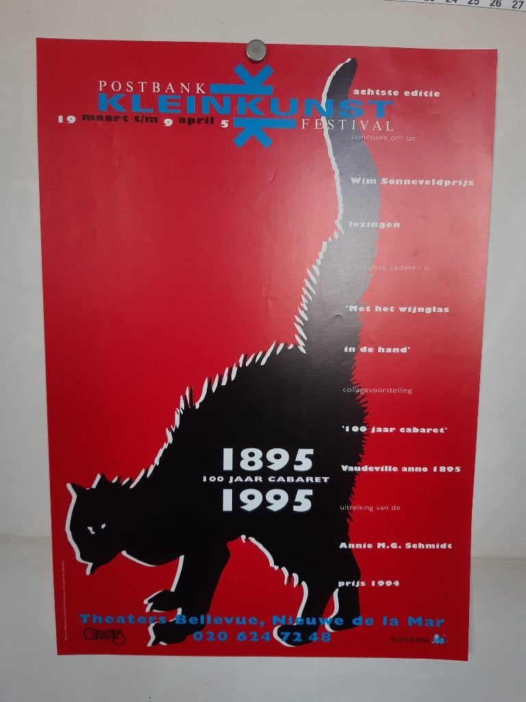 Originele poster Postbank Annie MG Schmidt De La Mar theater, Rechthoekig Staand, Verzenden, Zo goed als nieuw, A1 t/m A3