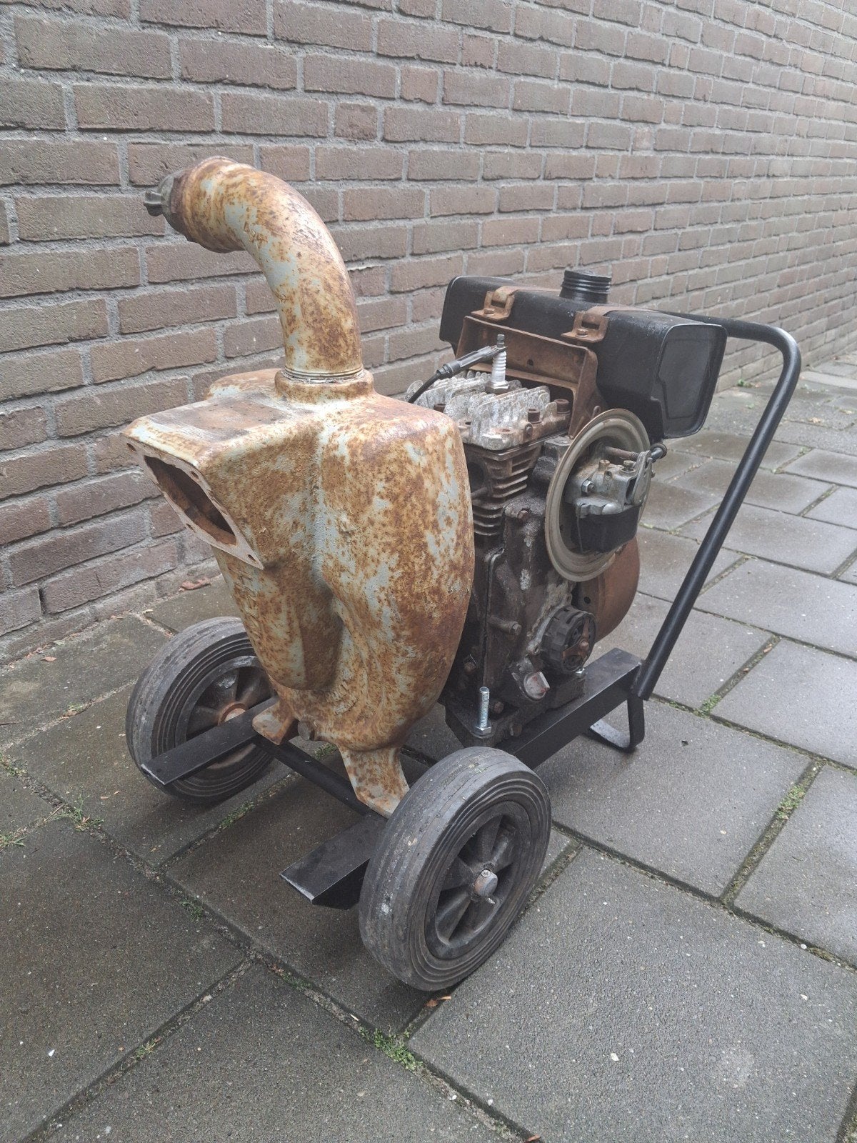Sationairmotor/waterpomp, Tuin en Terras, Waterpompen, Ophalen, Gebruikt, Handmatig