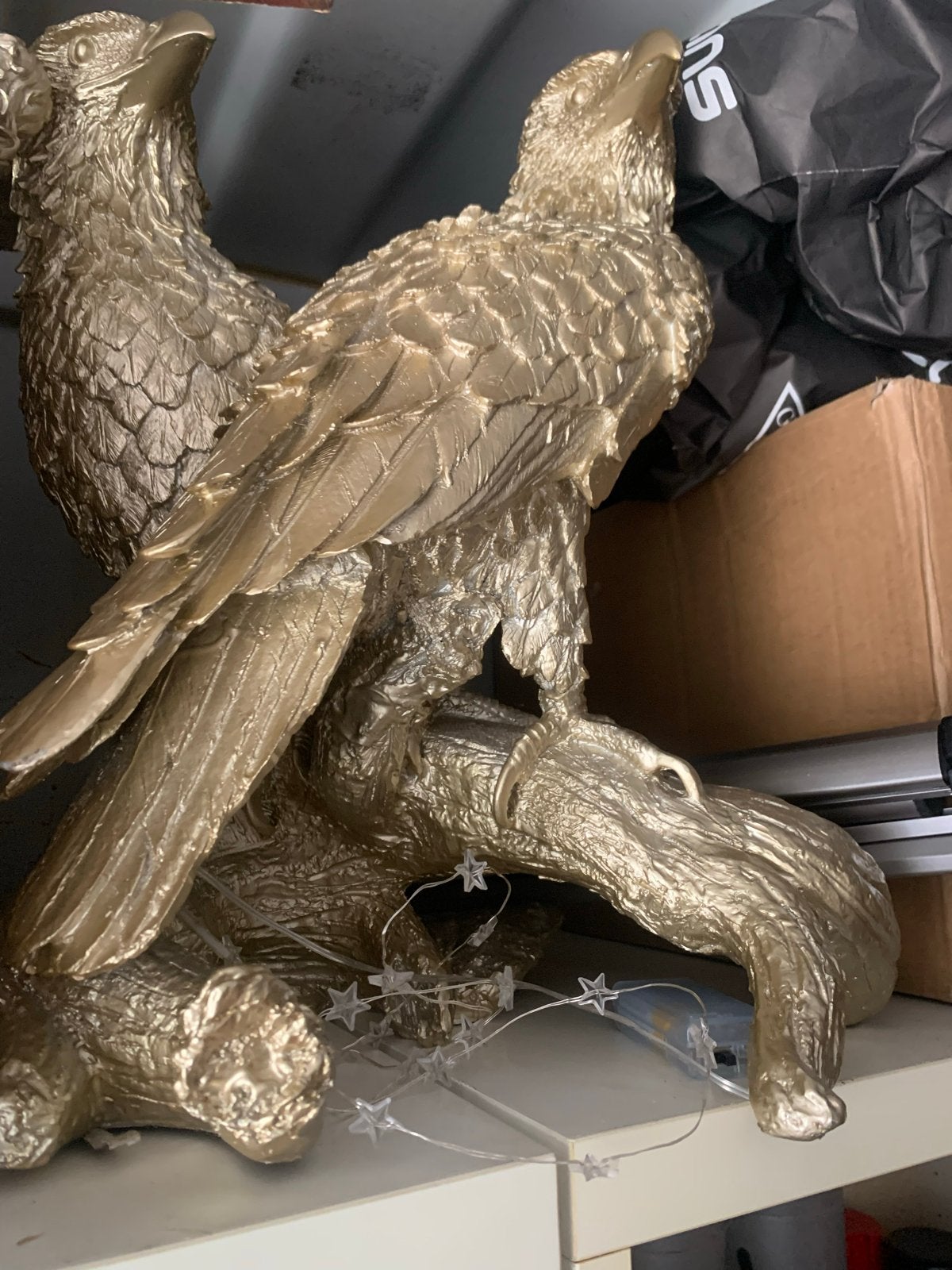 Gouden Adelaar en Engel Beeld - Decoratieve Sculpturen, Kunststof, Ophalen of Verzenden, 20 - 50 cm, Beeld