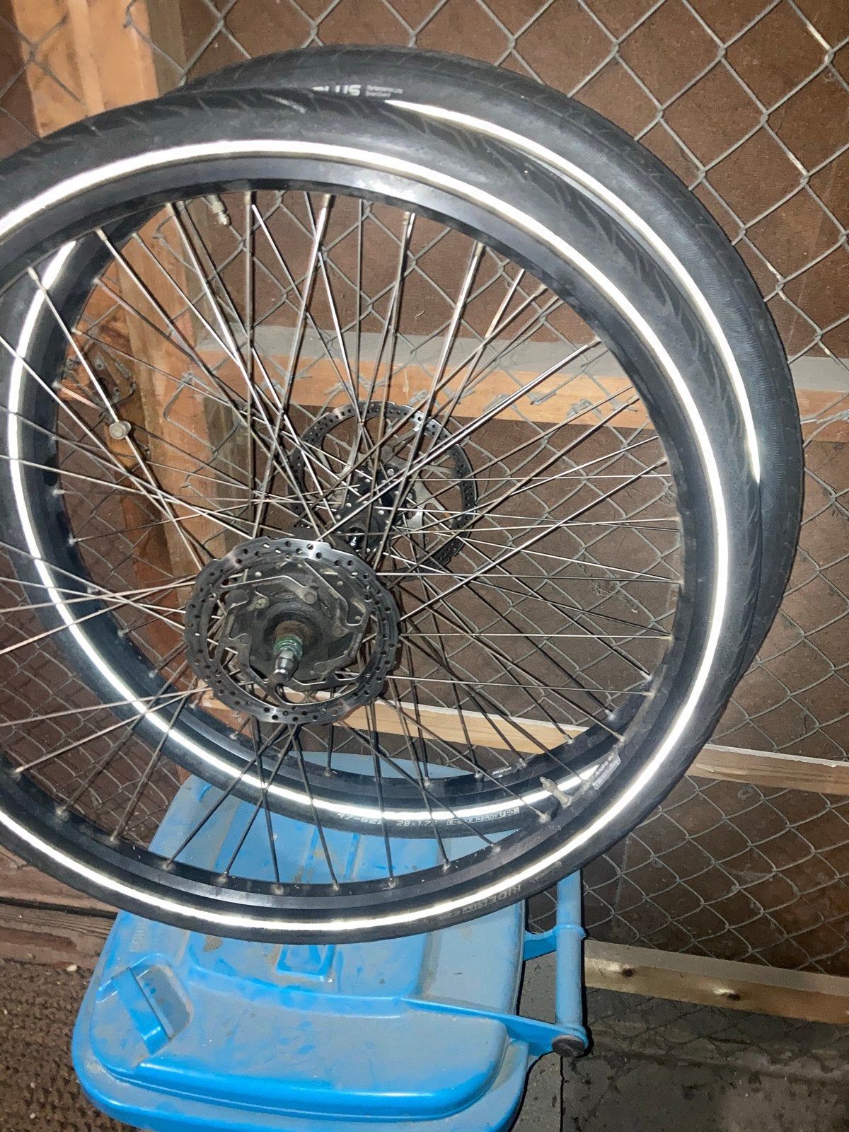 Shimano nexus voor en achterwiel met banden en schijfremmen, Fietsen en Brommers, Fietsonderdelen, Gebruikt, Ophalen of Verzenden