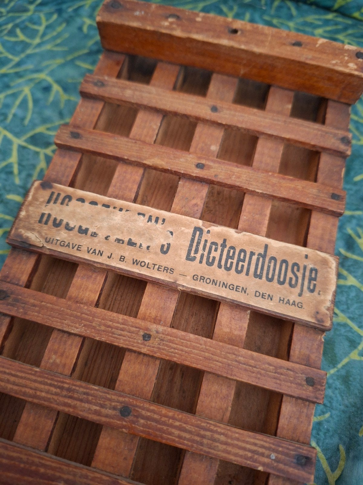 Antiek Hoogeveen's Dicteerdoosje J.B. Wolters Groningen, Ophalen of Verzenden