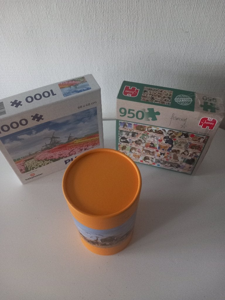 3 Gratis Puzzels, Hobby en Vrije tijd, Denksport en Puzzels, Ophalen, 500 t/m 1500 stukjes, Zo goed als nieuw, Legpuzzel
