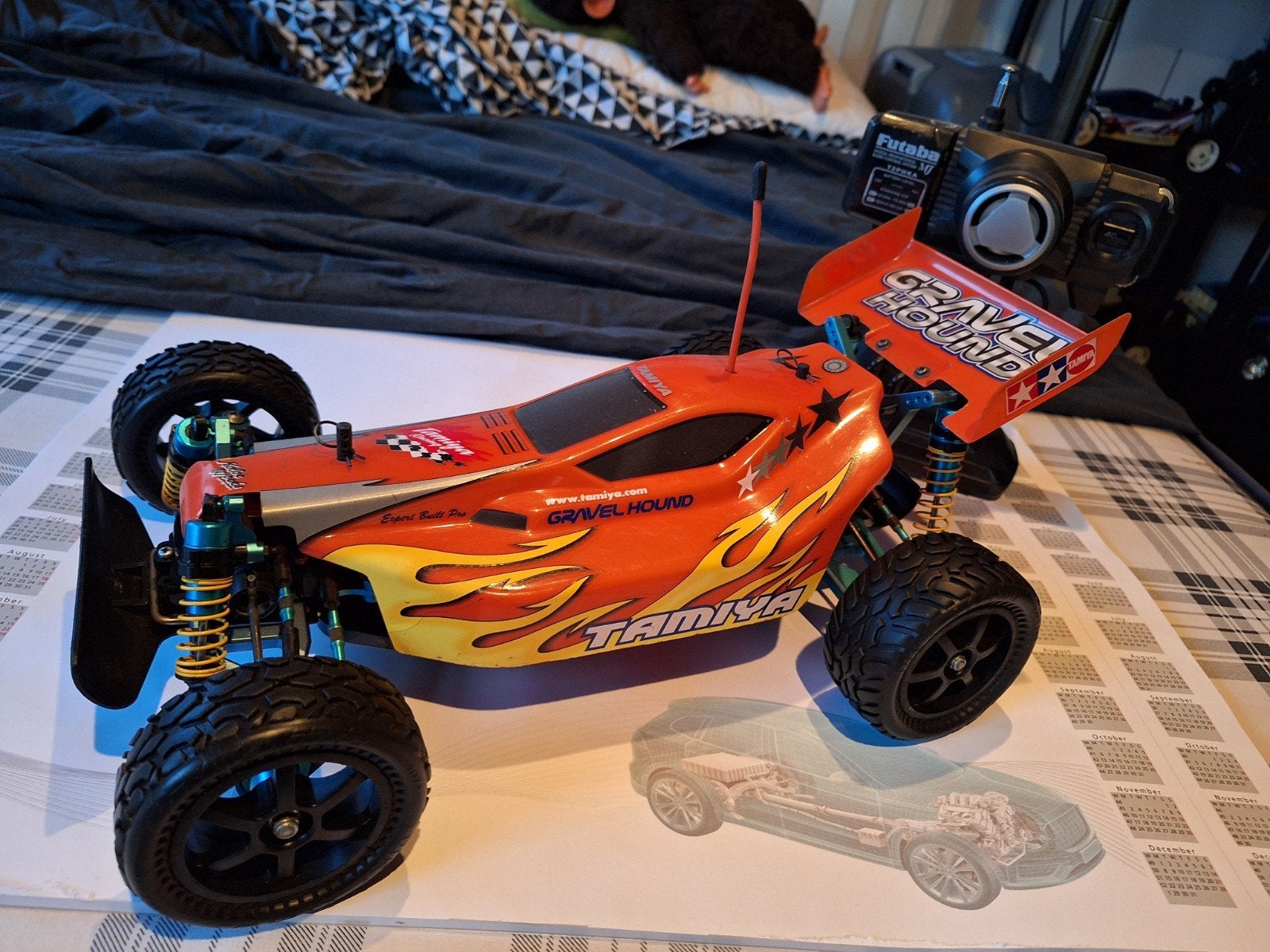 Tamiya Gravel Hound DF-02 4WD-chassis (2003), Ophalen of Verzenden, Auto onroad