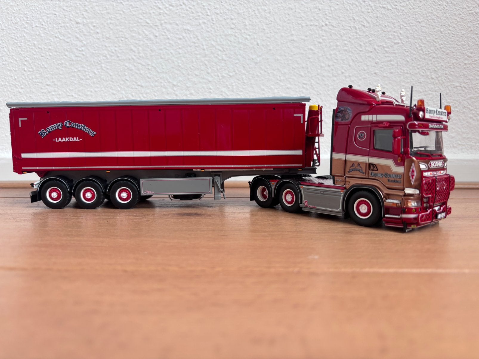 Tekno Scania R 6x2 Ceusters met 3-assige Stas kipper, Ophalen of Verzenden, Nieuw, Bus of Vrachtwagen, Tekno