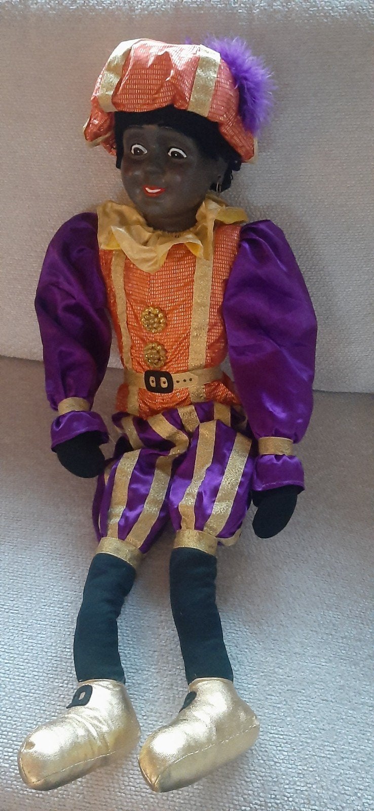 Originele V&D Zwarte Piet Pop - 80 cm, Ophalen of Verzenden, Gebruikt, Pop