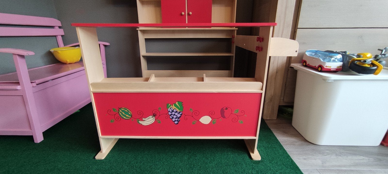 Houten Speelgoedwinkel 'Kaufladen' met Accessoires, Ophalen, Zo goed als nieuw, Jongen of Meisje