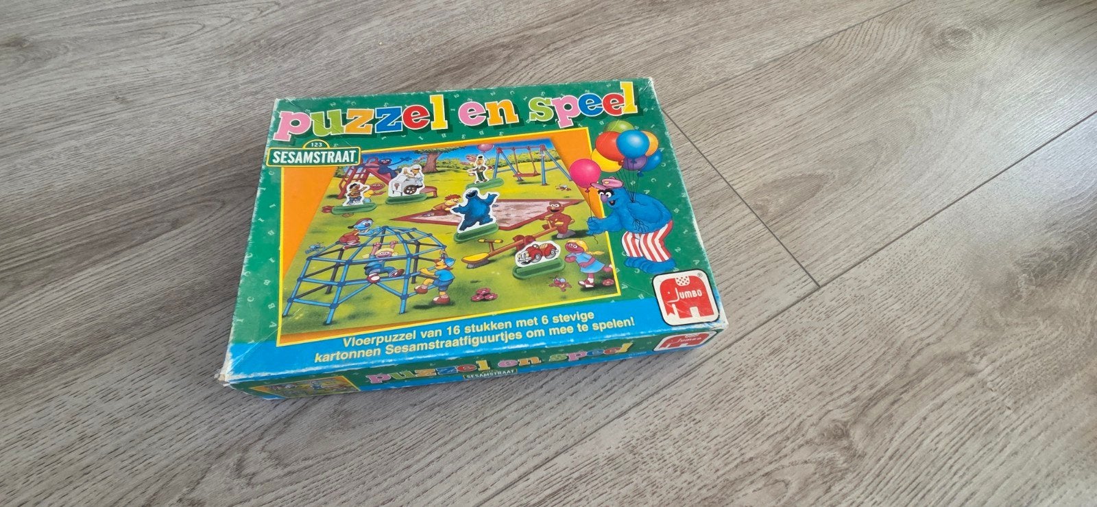 Sesamstraat Puzzel en Speel - Vloerpuzzel met figuren, Ophalen of Verzenden, 10 tot 50 stukjes, Gebruikt, 2 tot 4 jaar