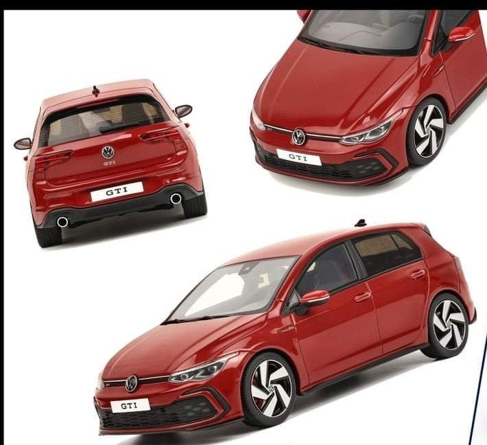 1:18 Volkswagen Golf VIII GTi uit 2021 Rood Ottomobile, Hobby en Vrije tijd, Modelauto's | 1:18, Ophalen of Verzenden, Nieuw, Auto