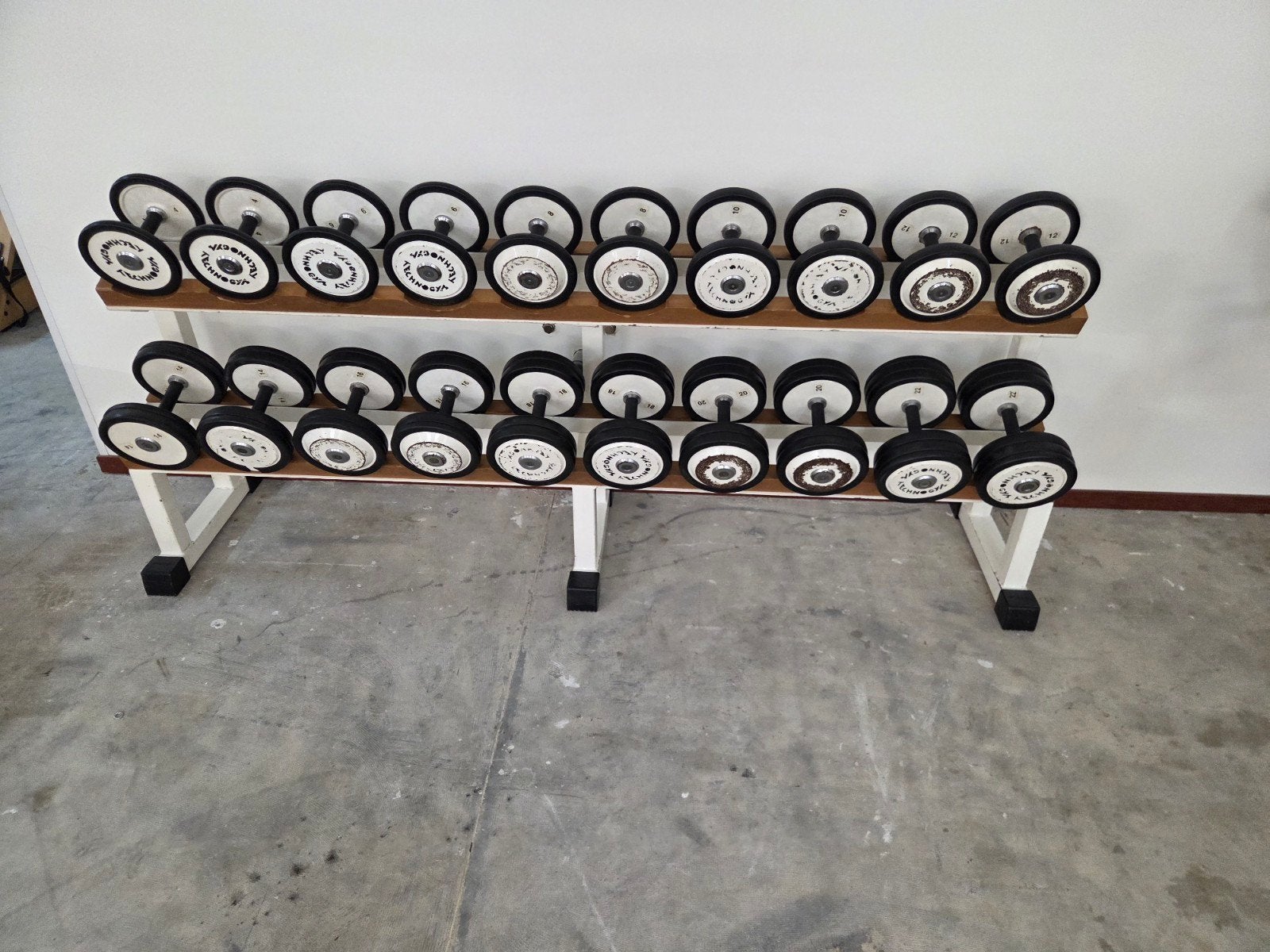technogym Dumbells gewichten met rek van 4 tot 22kg, Sport en Fitness, Ophalen, Dumbbell