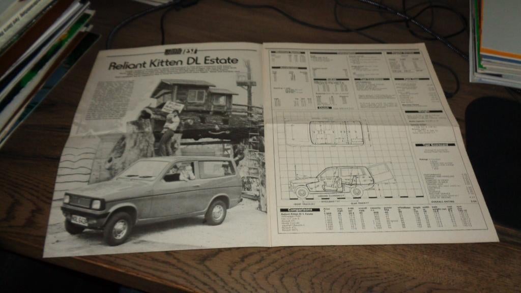 Auto Test  RELIANT  KITTEN DL. ESTATE  ,  1976, Verzenden, Gelezen, Algemeen