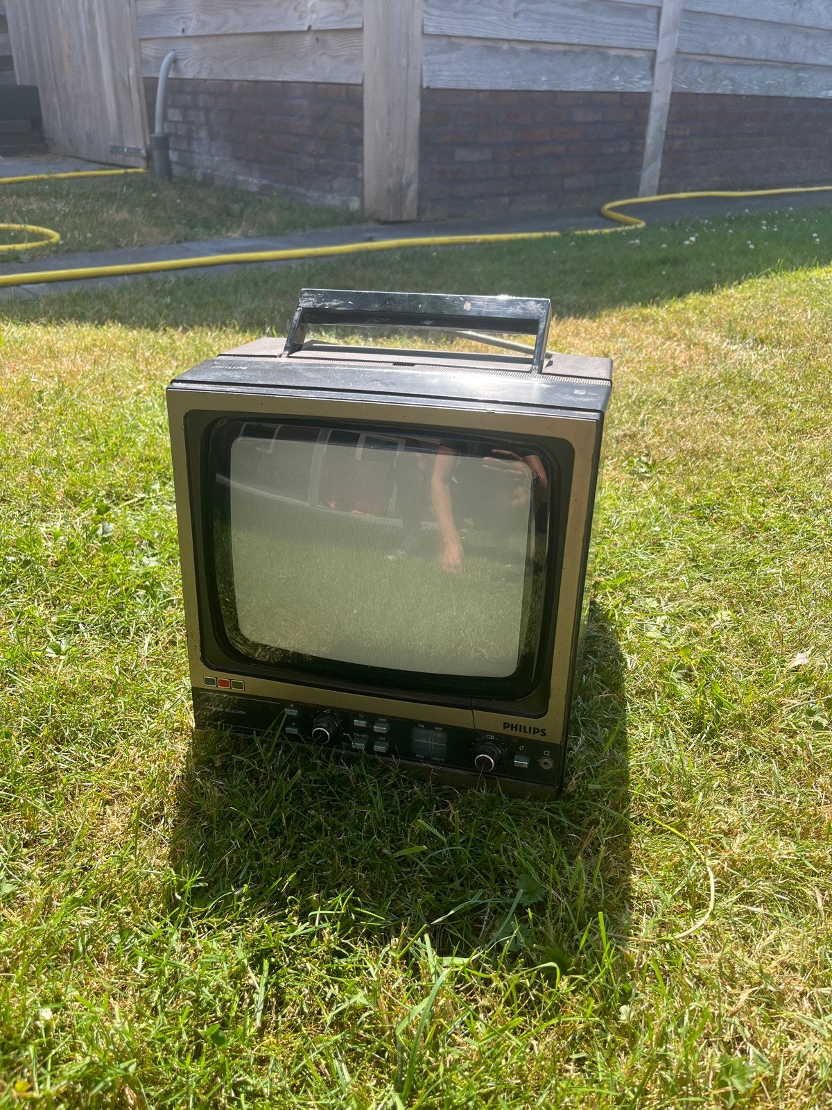 Vintage Philips draagbare kleurentelevisie, Audio, Tv en Foto, Vintage Televisies, Ophalen, Gebruikt, Minder dan 40 cm, Philips