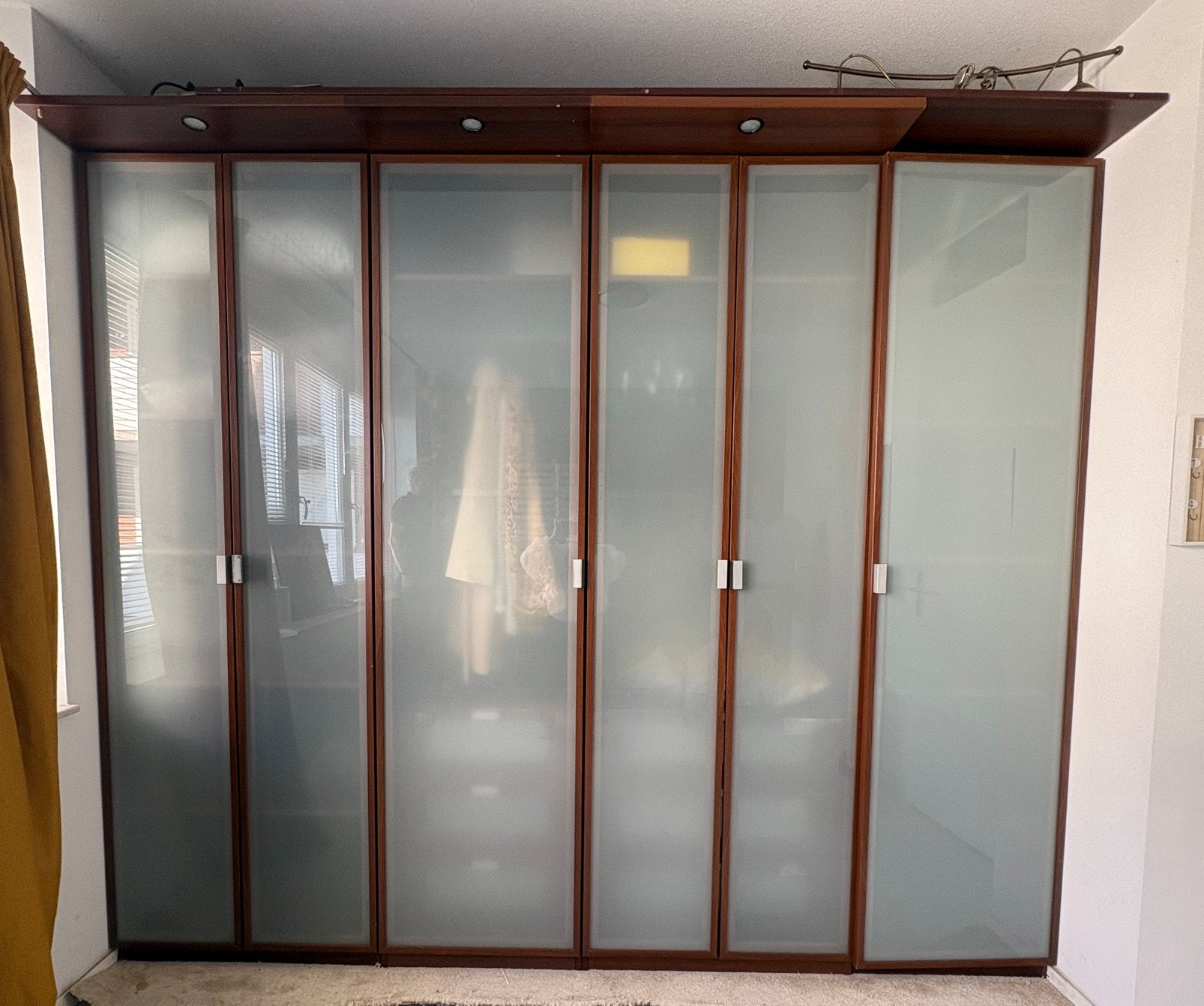 Kledingkast met glazen deuren, groot en ruim, Huis en Inrichting, Kasten | Kledingkasten, Klassiek en strak, 200 cm of meer, 200 cm of meer