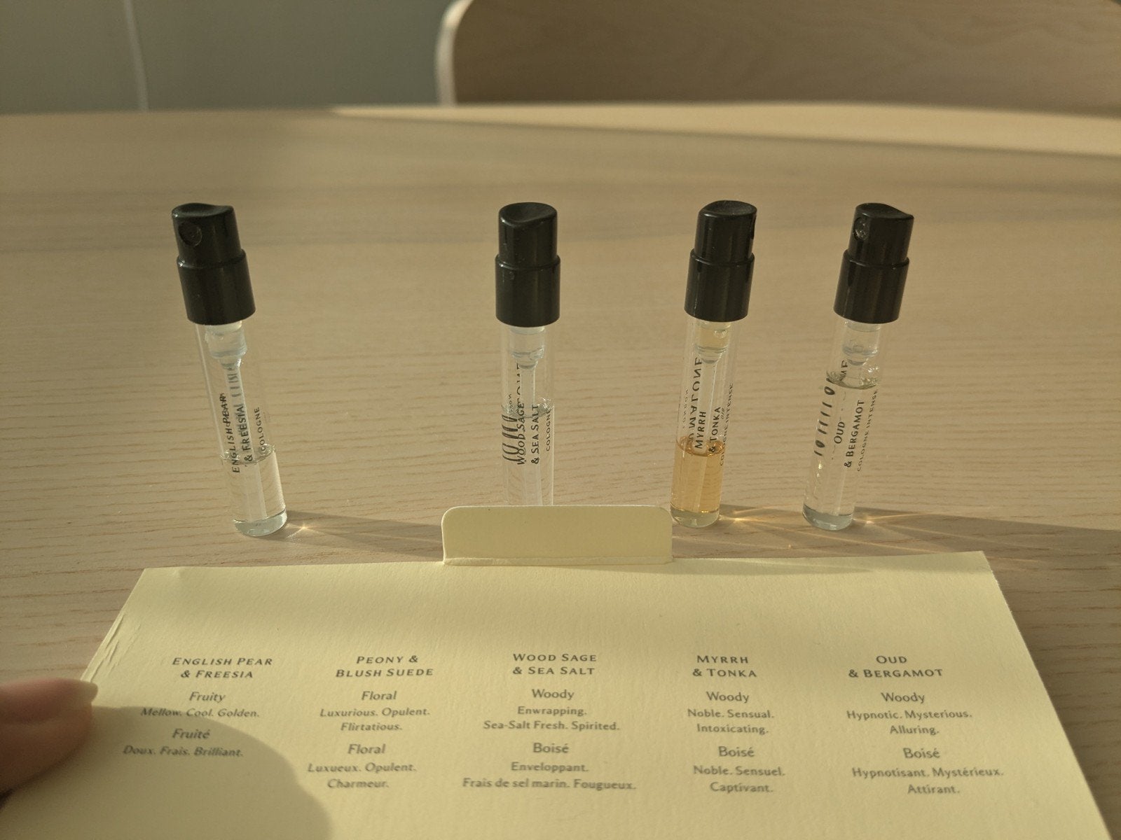 Jo Malone Geuren Sample Set - 4x <1.5ml (excl. Peony, Ophalen, Gebruikt