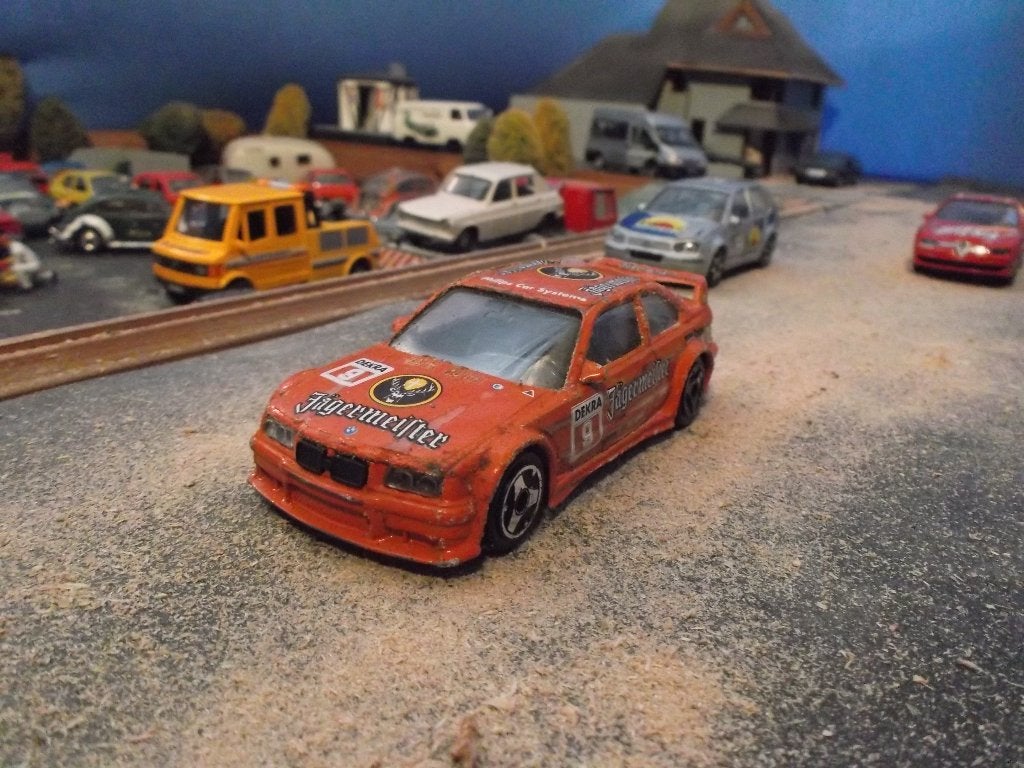 1:43 BMW E36 M3 - Bburago Jägermeister, Ophalen of Verzenden, Gebruikt, Auto, Overige merken