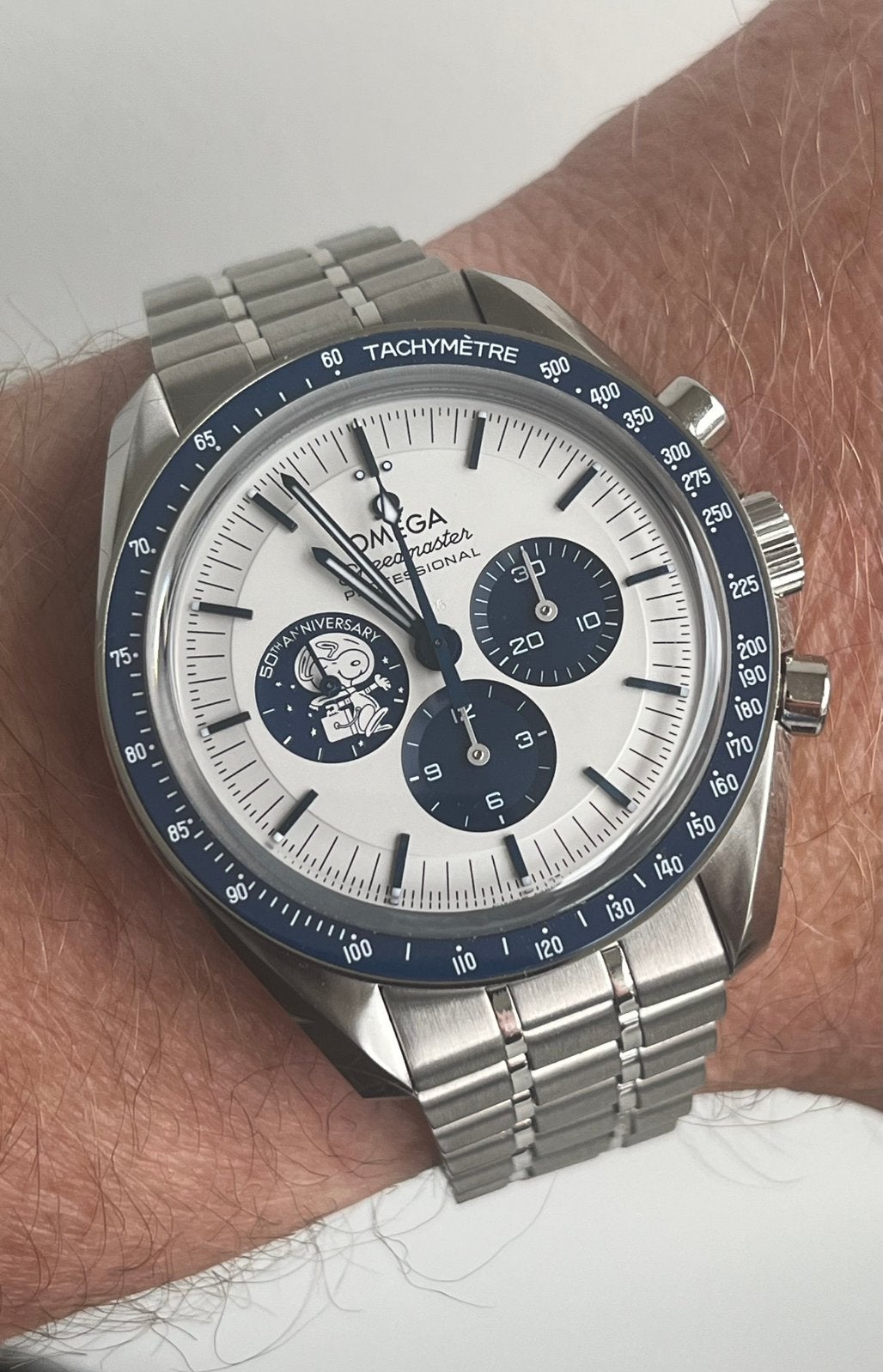 Omega Speedmaster Professional “Silver Snoopy Award” 2026, Sieraden, Tassen en Uiterlijk, Horloges | Heren, Ophalen, Staal, Staal