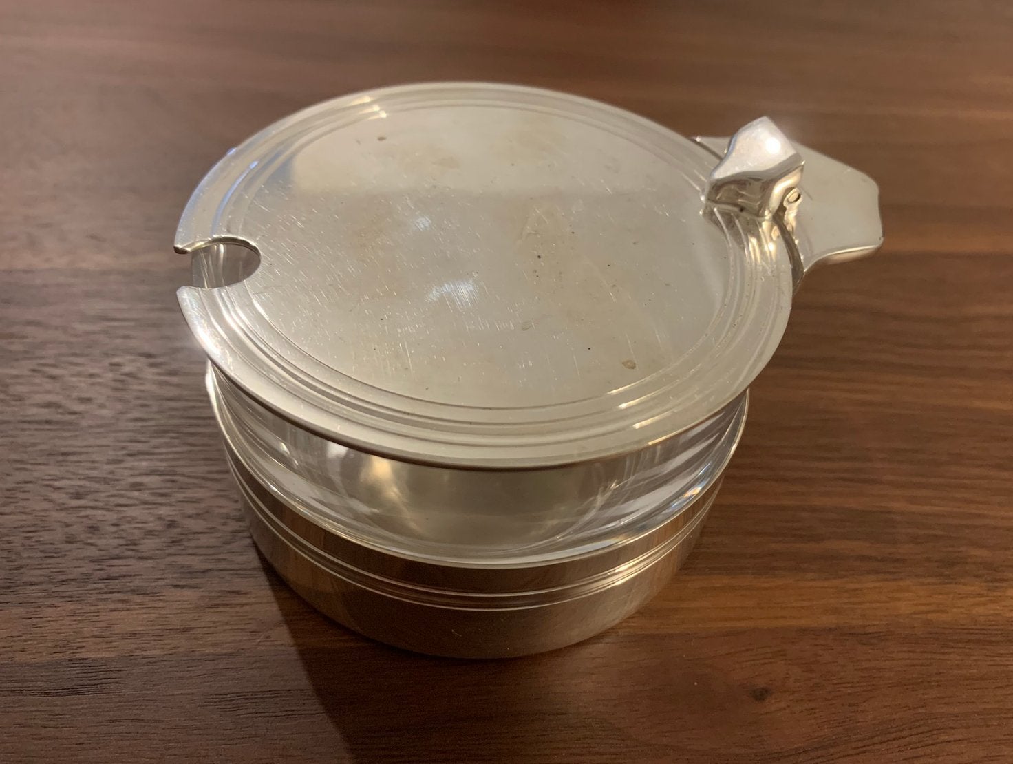 Ercuis Cheese pot with crystal - antiek kaaspot met kristal, Ophalen of Verzenden, Zo goed als nieuw, Overige merken, Zilver